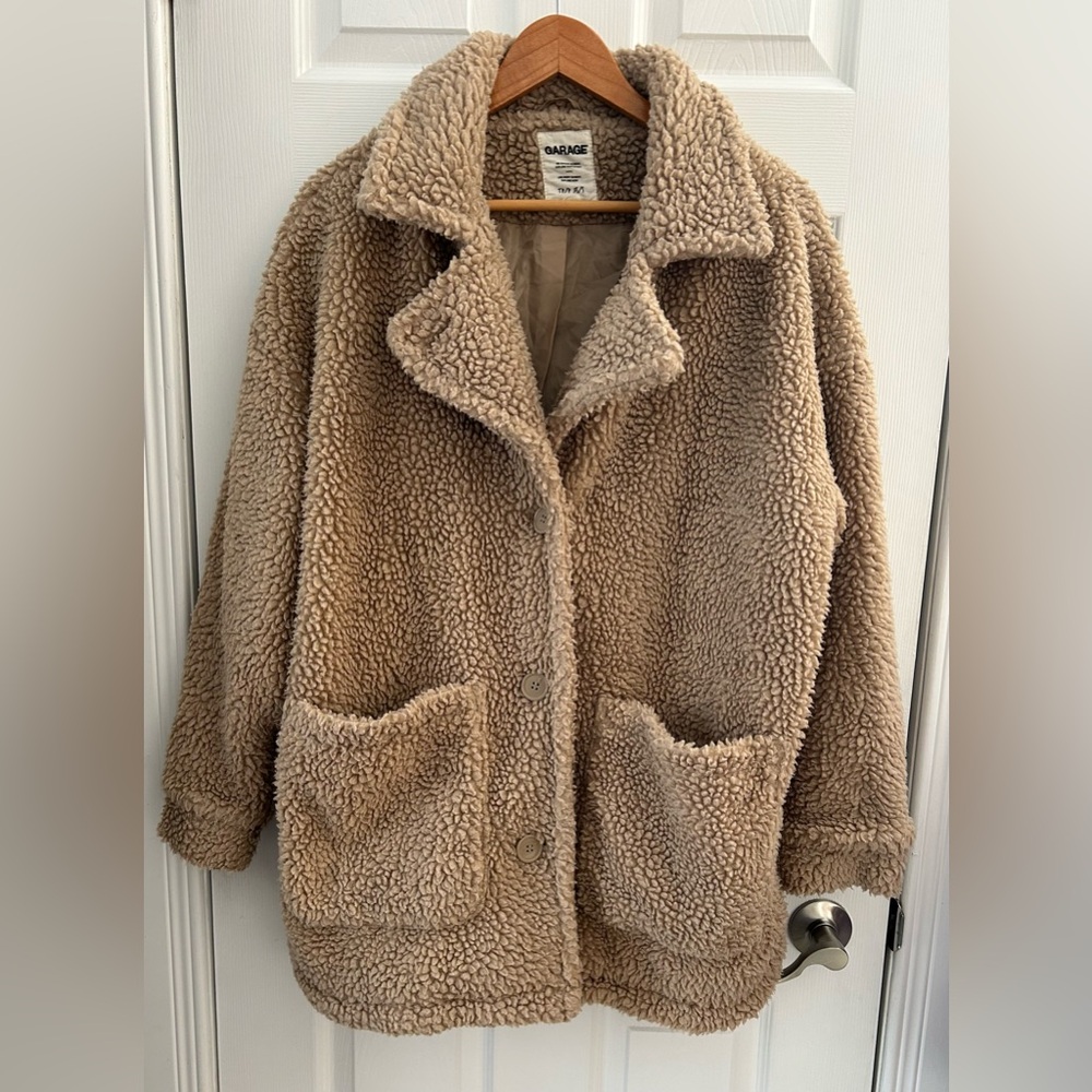 Garage Women's Tan Teddy Jacket